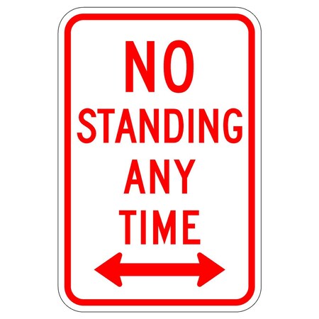 Sign Solutions Usa 12 in W, 18 in H, Aluminum, White DUS08DWT1218R7-4